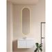 Saniclass Shine spiegelkast – ovaal – 45x140x14 cm – indirecte LED rondom – spiegelverwarming – Zwart SW1471813