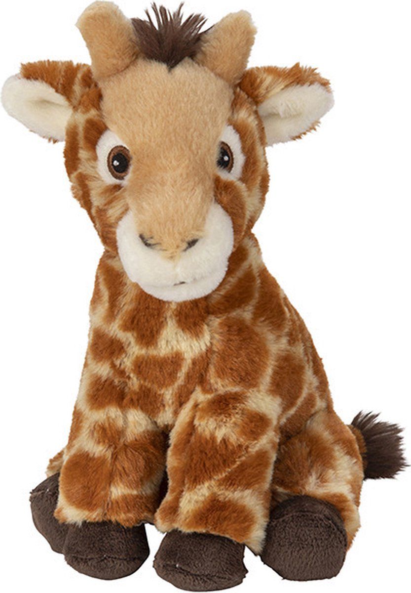 Nature Planet Pluche knuffel giraffe van 19 cm - Speelgoed knuffeldieren