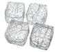 Draadkubus 5 cm (6 stuks) zilver, metaal