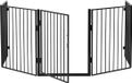 Juskys Écran de poêle en métal / barrière de cheminée - 300 cm - Incl. porte