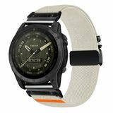 By Qubix - Nylon bandje met parachute sluiting - Sterrenlicht - Geschikt voor Garmin Fenix 9 / 9 pro - 51mm