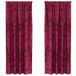 VidaXL Velvet Gordijnen 2 st Wijnrood 225 x 140 cm Fluweel