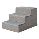 Amazon Basics Hondentrappen, 35,1cm (13,8in) H, Hondentrap met 3 Treden voor Bed, Bank en Slaapbank, Trap met Antislip aan de Onderkant voor Huisdieren, Honden en Katten Binnenshuis, Grijs