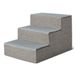 Amazon Basics Hondentrappen, 35,1cm (13,8in) H, Hondentrap met 3 Treden voor Bed, Bank en Slaapbank, Trap met Antislip aan de Onderkant voor Huisdieren, Honden en Katten Binnenshuis, Grijs