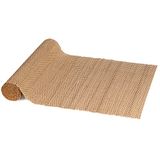 BambooMN Natuurlijke bruine string bamboe latten tafelloper, home decor, 13" x 70" - 1 stuk