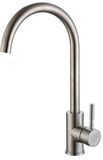 DP Armaturen GC11084 mengkraan met hoge draaibare uitloop, chromen afwerking voor gootsteen, model: handvat, zilverkleurig