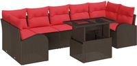 vidaXL - Tuinbank - Set - 8 - st - Bruin - poly - rattan