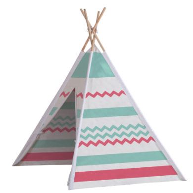 John Original Tipi gemaakt van hout, de natuur - Kleurrijk