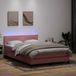 Maison Exclusive - Lit boxspring avec matelas et éclairage LED, rose, 160x210 cm, velours