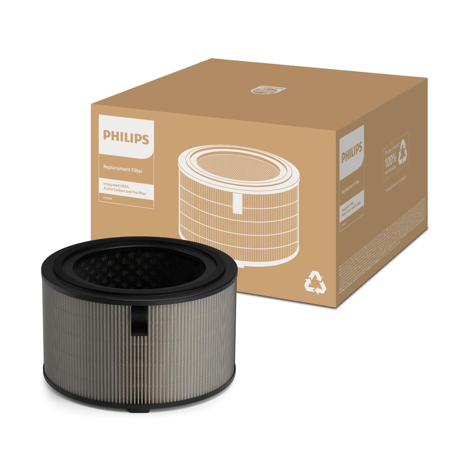 Philips FY3400/30 PureProtect Water 3400 Series Air Purifier Filter - HEPA - 12 Months - Grey
