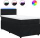 vidaXL Boxspring met matras fluweel zwart 90x190 cm
