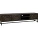 Tower Living TV meubel Casina 3-deurs - Teakhout - Metaal - Zwart