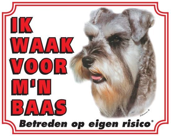 Stickerkoning Waakbord 31 Schnauzer 20x25cm