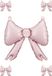 PARTYDECO - 5 Pastelroze aluminium ballonnen strik 25,5 x 25 cm