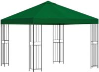 vidaXL Prieel 3 x 3 m Groen Polyester en Staal 190 gsm