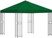 vidaXL Prieel 3 x 3 m Groen Polyester en Staal 190 gsm