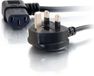 CablesToGo 0.5 m 18 AWG UK 90° netsnoer (IEC320C13R volgens BS 1363)