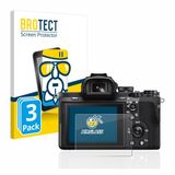 BROTECT Screenprotector 3 Stuks voor Sony Alpha 7 II (ILCE-7M2) Beschermglas transparant