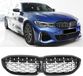 No Name Diamant Sport Grill Nieren BMW 3 Serie G20 G21 Glans / Chrome Zwart M Look 320 330 340 Styling Dubbele Spijl