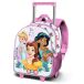 KARACTERMANIA Petit sac à dos 3D, sac à dos 3D, petit, à roulettes, fleurs, unisexe, Adultes (1 pièce), Rose princesse, Taille unique
