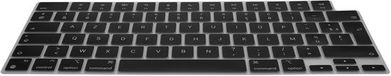 kwmobile Keyboard Cover Compatible with Apple MacBook Air 13 M5 2026 A3449 - AZERTY (France, Belgium) Layout Keyboard Cover Silicone Skin - Black
