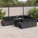 Prolenta Maison Exclusive - Tuinset voor in de tuin, bestaande uit 11 delen, met kussens, zwart, van polyrotan