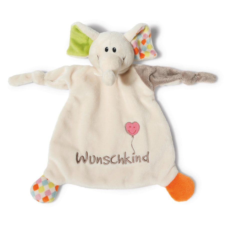 NICI My First Knuffeldoek Olifant Wunschkind 25 x 25 cm