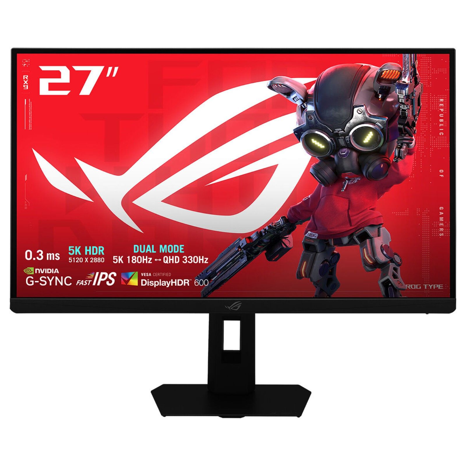 ASUS ROG Strix XG27JCG 27" 5K Ultra HD Gaming Monitor - 180Hz, 0.3ms, Fast IPS, USB-C, HDR