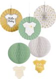Amscan Hello Baby Honeycomb Set (5 stuks)