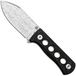 QSP Knife Canary QS141-L Damascus Glow In The Dark Shredded Carbon, couteau de cou