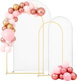 VEVOR Trouwboog, Set van 2 (2,2 M & 1,8 M), Achtergrondstandaard, Goudkleurige metalen Boog, Trouwboog, Ballonnenboog met Hoes voor Bruiloften, Verjaardagsfeesten, Festivals & Ceremonies