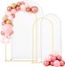VEVOR Trouwboog, Set van 2 (2,2 M & 1,8 M), Achtergrondstandaard, Goudkleurige metalen Boog, Trouwboog, Ballonnenboog met Hoes voor Bruiloften, Verjaardagsfeesten, Festivals & Ceremonies