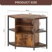 StarTech Eck TV-meubel - Entertainmentcenter - Geschikt voor televisies tot 140 cm - Opbergruimte - Metalen frame - 105 x 50 x 79 cm - Vintagebruin