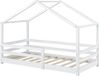 And OutdoorMatch Lit enfant Domenica - Lit maison - Avec protection anti-chute - 70x140 - Blanc - Pin