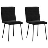 VidaXL Eetkamerstoelen 2 stuks fluweel zwart