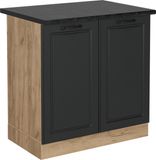 Vicco R-Line Wastafelkast – 80 cm, WB Antraciet Antraciet landhuis