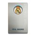 MOCIWORLD - Real Madrid-notitieboekje met 3D-logo - Gebonden met stoffen rug en hoogwaardige afwerking - 120 ongelinieerde pagina's - Kleur: grijs - Formaat: A6