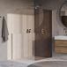 Brauer Oblivion douche de plain-pied bronze verre 120 x 200 cm incl. revêtement verre chrome