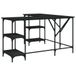 Bureau 139x139x75 cm bois modifié noir