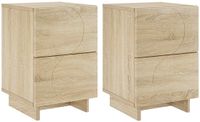 vidaXL Nachtkastje Sonoma Eiken 33,5 x 34,5 x 50 cm