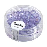 Rayher Glas-geslepen kralen, 6 mm, Iriserend, Sering, Doos 50 stuks