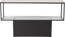 Hioshop Maglehem wandkast met plank 35x130 cm glas, zwart
