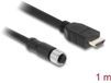 Delock M12 Cable A-coded 17 pin female to HDMI male 1 m black