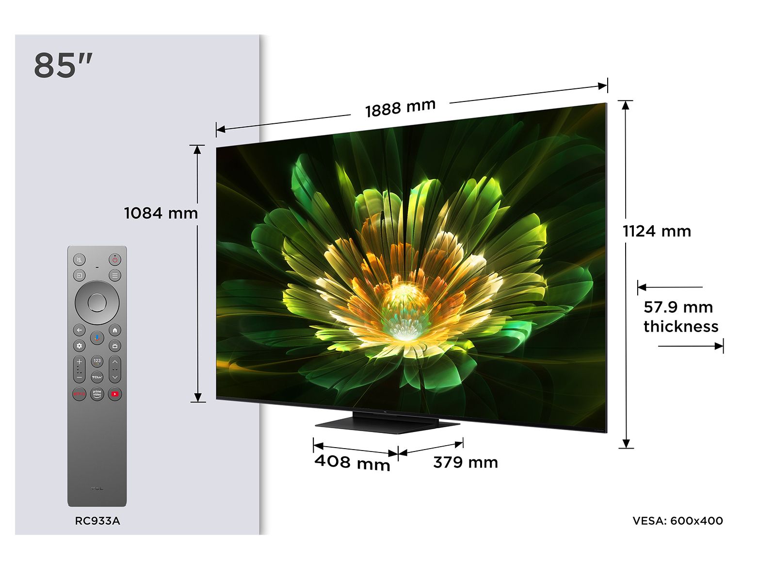 TCL 85C79K / TV screen / 85 inch / 2024