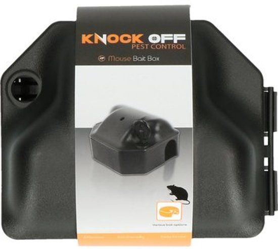 Knock Off Voerdoos voor muizen met sleutel - Zwart