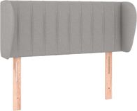 vidaXL Hoofdbord - Stof - Lichtgrijs - 103x23x78/88 cm