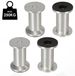 Pieds en Aluminium pour plateaux de table - Réglable 120 mm - Set de 4 - Argenté
