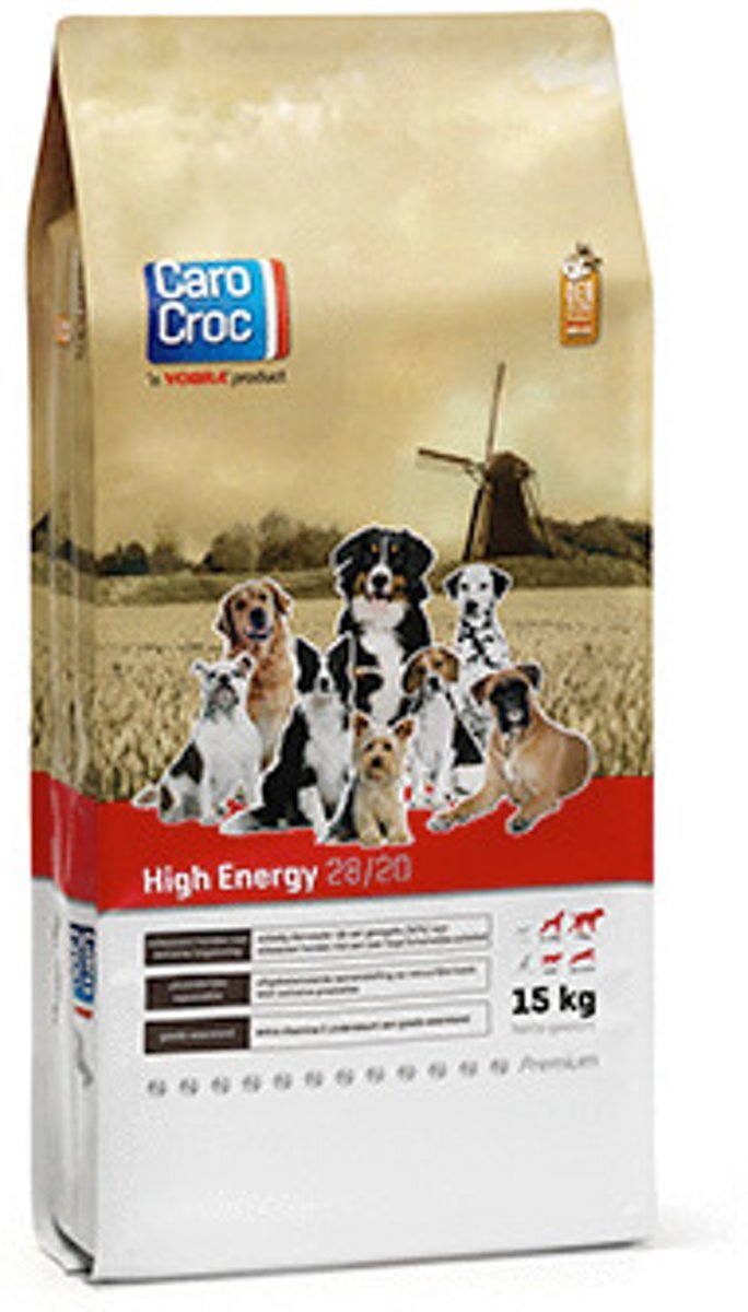 CAROCROC High Energy 28/20 Hondenvoer - 15 kg