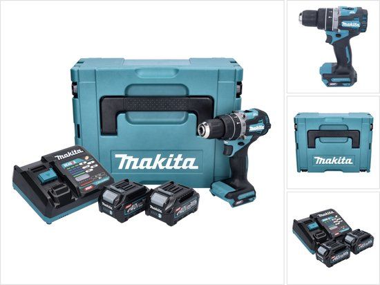 Makita HP002GA202 Combi-boormachine - 40V - Incl. 2x 2.0Ah Accu's & Oplader