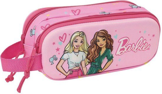 Barbie Etui 3D Roze - Pennenzak - Kunststof - Rechthoek - Kinderen